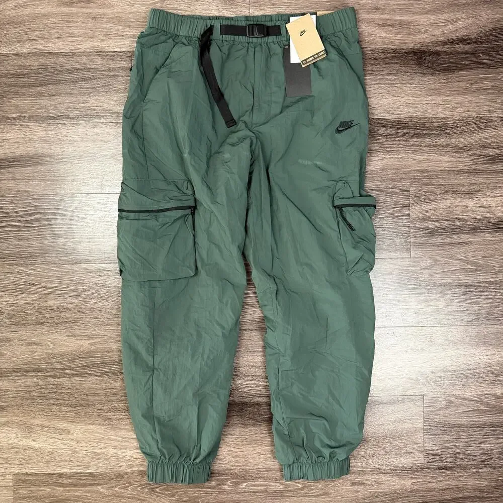 Nike Tech Woven UV Cargo Pants Vintage Green Lined FZ0756-338 Men's Large $150 L